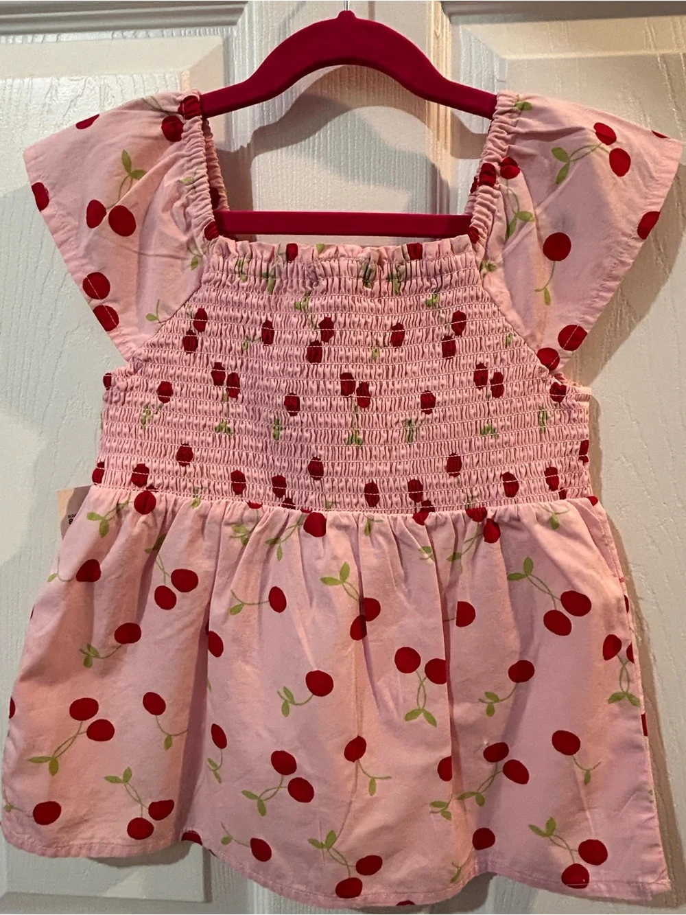 Gymboree Girls Simple Pink Cherry Print Top - Size 8